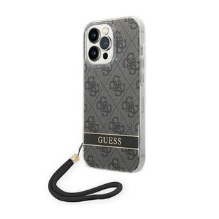 Guess 4G Print Cord - Coque pour iPhone 14 Pro (Noir) - 3666339093815