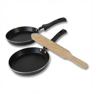 Set 2 mini crêpières - ELO - Ø 14 cm - 1 spatule Jewel de Luxe