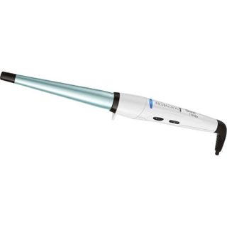 Fer à boucler conique - REMINGTON - CI53W Shine Therapy - 210° C - Chauffe rapide - 8 températures - Blanc