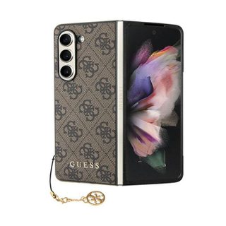 Coque de téléphone - Guess - 4G Charms - Samsung Galaxy Z Fold 5 - Marron - Élégante