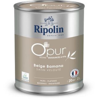 Opur murs boiseries radiateurs beige bamana satin velouté - RIPOLIN - 2 L
