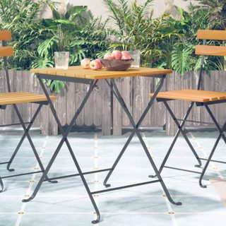 vidaXL Table de bistro 55x54x71 cm Bois dacacia massif