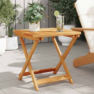 vidaXL Table pliable de jardin 50x50x50 cm bois dacacia solide 364893
