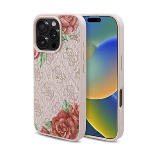 Coque Guess Hardcase 4G Flower Print MagSafe pour iPhone 16 Pro Max - Pink