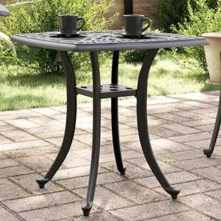 vidaXL Table de jardin noir 53x53x53 cm aluminium coulé table table de patio meuble d’extérieur table d’extérieur 4002816
