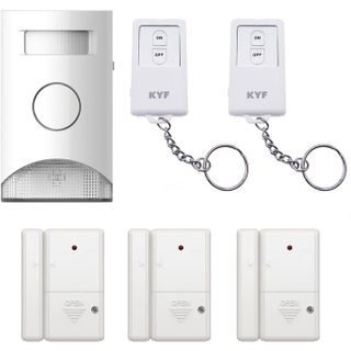 Kit alarme évolutif à détection de mouvement - KYF - 434Mhz - Eclairage dalerte - 3 détecteurs douverture - 2 télécommandes