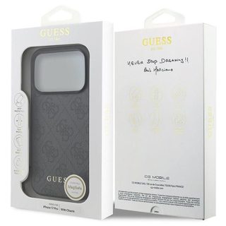Guess 4G Charms Case for iPhone 17 Pro 6.3 Tone on Tone Grey - GUHMP17LGF4GCK