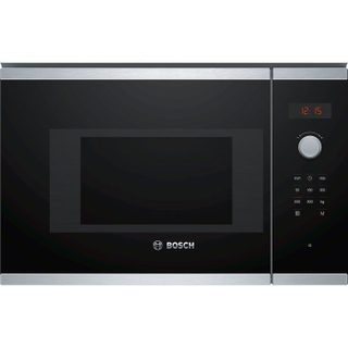 Micro-onde encastrable 38 cm - Bosch Serie 4 - BFL523MS0 - Inox - H 38 2 x P 59 4 x P 31 7 cm - 800 W - display rouge