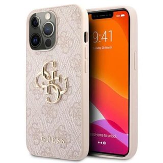 Guess 4G Big Metal Logo - Coque pour iPhone 13 Pro (Rose) - 3666339024857