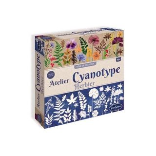 Kit loisir créatif - SENTOSPHERE - Atelier Cyanotype Herbier - Procédé Photographique qui réagit à la lumière - Dès 14 ans