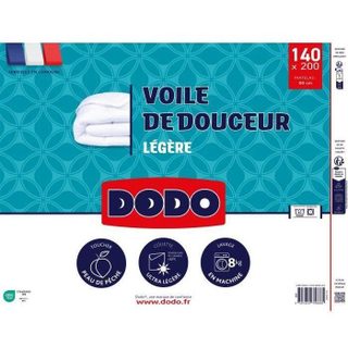 DODO - Couette ultra légère 100 g/m² - VOILE DE DOUCEUR - 140 x 200 cm - Blanc