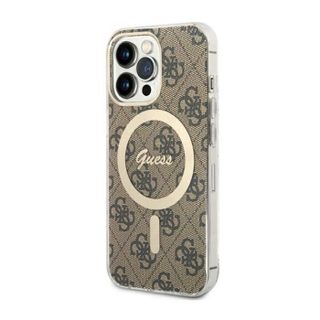 Guess 4G MagSafe - Coque pour iPhone 13 Pro (Marron) - 3666339126865