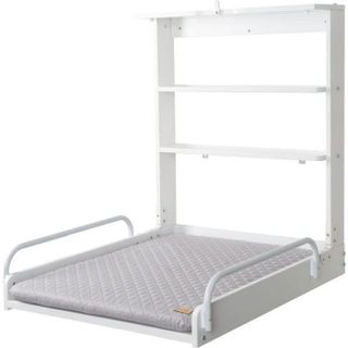Table à langer murale - 66 x 76 5 x 79 cm - ROBA - Pliable - Blanc