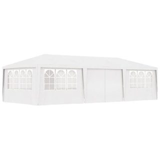 Vidaxl Tente de réception avec parois latérales 4x9 m Blanc 90 g/m²