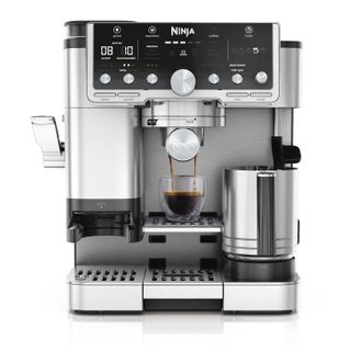 Machine à café 3-en-1 - NINJA - Luxe Pro - Broyeur intégré - Mousseur à lait - Argent