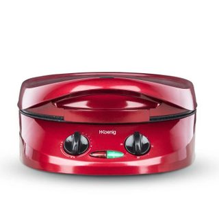 Appareil à tarte express HKOENIG - TRT180 - Four à Pizza - Multicuiseur Multifonction - Température jusquà 210°C - Rouge - 1800W