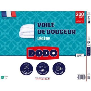 DODO - Couette ultra légère 100 g/m² - VOILE DE DOUCEUR - 200 x 200 cm - Blanc