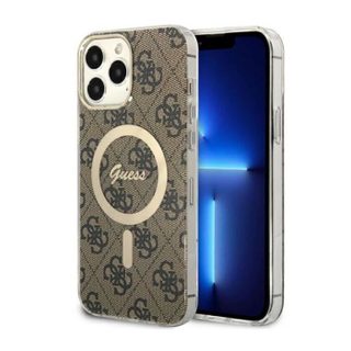 Guess 4G MagSafe - Coque pour iPhone 13 Pro Max (Marron) - 3666339126872