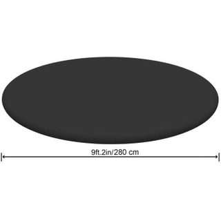 Bâche 4 saisons ronde noire pour piscines hors sol D244 cm - BESTWAY - Protège des impuretés et des feuilles