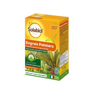 SOLABIOL Engrais palmiers et plantes méditerranéennes - 1 5kg - Jusquà 7 palmiers - Pour un feuillage fort & dense