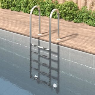 vidaXL Échelle de piscine 54x38x211 cm acier inoxydable 304 93460