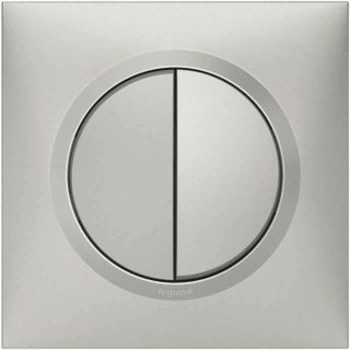 LEGRAND - Interrupteur double va/vient 10A alu complet Dooxie