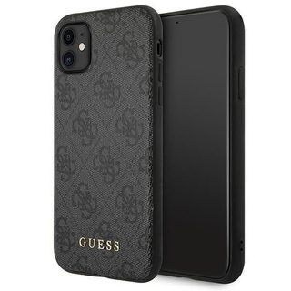 Guess 4G Metal Gold Logo - Coque pour iPhone 11 (gris) - 3700740493885
