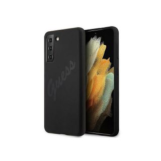Guess Coque Rigide Pour Samsung Galaxy S21 Plus G996 Noir Avec Motif Et Logo