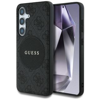 Coque Guess 4G Circle Classic Logo MagSafe pour Samsung Galaxy S25 Plus - Black