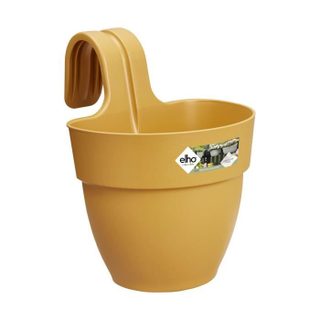 Pot de fleurs balcon - VIBIA CAMPANA EASY HANGER SMALL - Plastique - Jaune - Rond - 24 1x20 5xH26 5cm - 100% récyclé - ELHO
