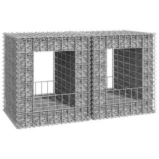 vidaXL 2x Poteaux à Panier de Gabion Poteaux à Jardinière de Gabion de Patio Jardin Terrasse Extérieur Projets de Jardinage 151267