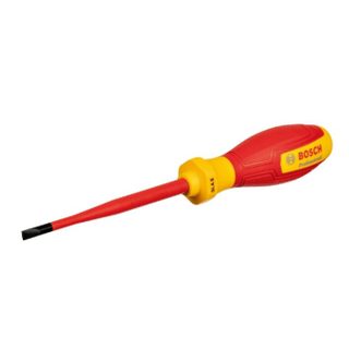 Tournevis VDE plat BOSCH Professional SL4 5 x 100 mm - Isolé 1000 V testé 10 000 V - Manche softgrip antidérapant