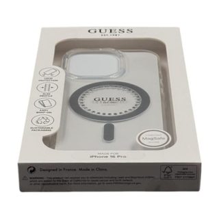 Guess IML Rhinestones Case with MagSafe for iPhone 16 Pro 6.3 Clear - GUHMP16LPFTDTEH