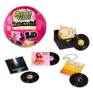 MGAs Miniverse - Real Music - Vinyles - Inclus : 4 vinyles Accessoires et Porte-Clés - Compatible avec la platine Real Music