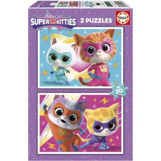 Puzzle - EDUCA - SuperKitties - 2 x 20 pièces - Multicolore - Pour enfants - À partir de 3 ans