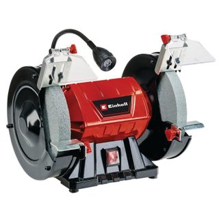 Einhell Touret à meuler TC-BG 200 L (400W lampe) Livré avec meule de dégrossissage et meule de ponçage fin K36/K60