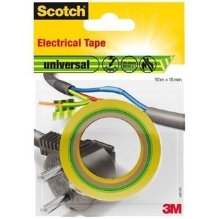 SCOTCH - Ruban adhésif - Universel - Électrique - 15 mm x 10 m - Vert et jaune