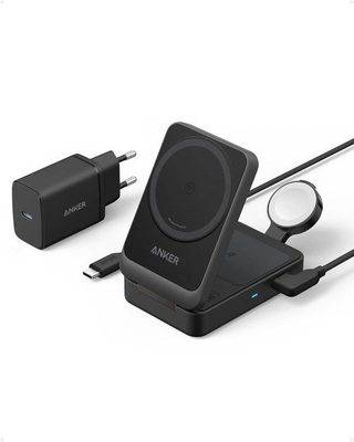 Station de recharge - Anker - MagGo 3in1 - Qi2 - 15W - USB-C - Noir