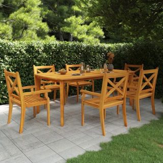 vidaXL Table de jardin 200x100x75 cm Bois dacacia solide 310304