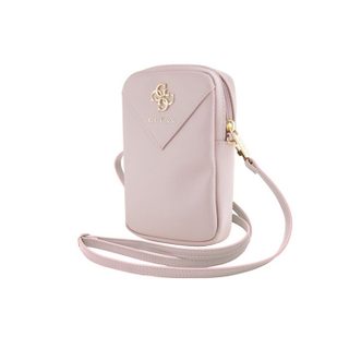 Sac pour téléphone - Guess - Zip Triangle 4G - Rose - Cuir écologique - Sangle réglable