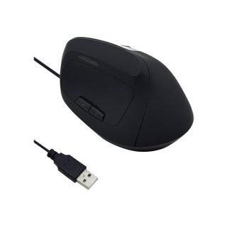 Souris ergonomique optique Ewent EW3157 - Noir - 6 boutons - Filaire