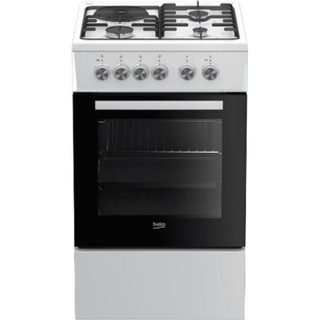 Cuisinière mixte - BEKO - FSS53011DW - 4 foyers (3 gaz+1 électrique) - Four 60 L - SteamShine®