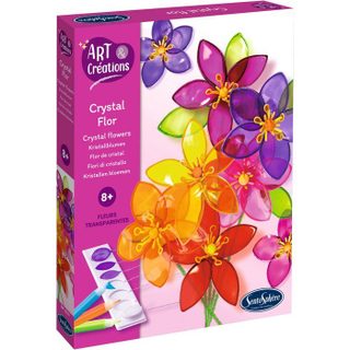 Peinture Vitrail - SENTOSPHERE - Art & Créations - Crystal Flor - 8 fleurs à créer en verre effilé - Dès 8 ans