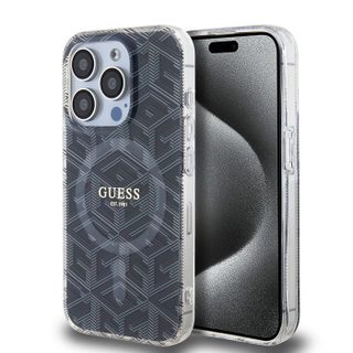 Coque Guess IML GCube MagSafe pour iPhone 15 Pro Max - Black