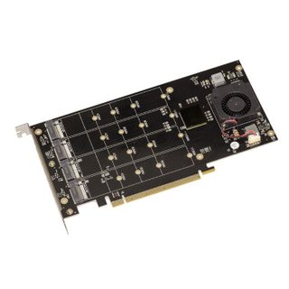 KALEA-INFORMATIQUE Carte PCIe 3.0 x16 pour 4 SSD M.2 NVMe (M/B Plus M Key) CHIPSET PLX8747 128Gbps
