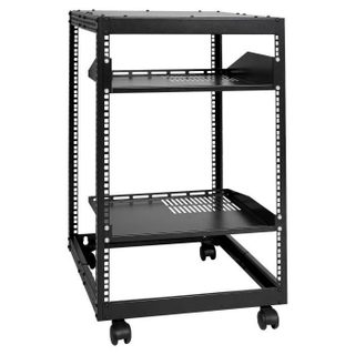 VEVOR Rack de Serveur à Cadre Ouvert 12U-VEVOR-58 5-101 6 cm 4 Montants Roulettes-pour Routeur Modem