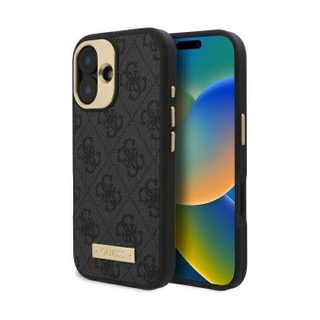 Coque Guess Hardcase 4G Logo Plate MagSafe pour iPhone 16 - Black