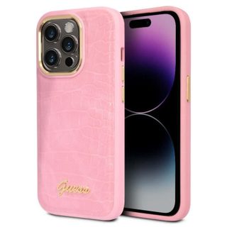 iPhone 14 Pro Coque GUESS Collection Croco (Rose)
