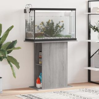 vidaXL Support daquarium sonoma gris 36x75x72 5 cm bois dingénierie 833653