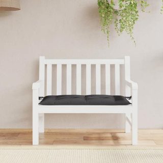 vidaXL Coussin de Banc de Jardin Revêtement de Banc avec Cordes Coussin dExtérieur Imperméable Terrasse Noir 110x50x7 cm 361818